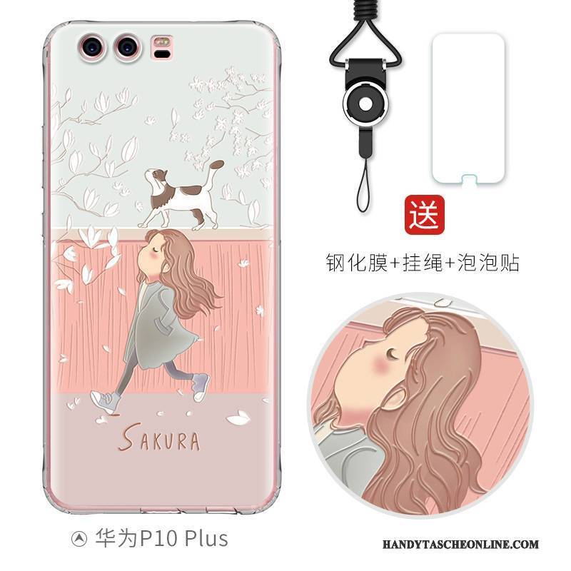 Hülle Huawei P10 Plus Silikon Persönlichkeit Handyhüllen, Case Huawei P10 Plus Farbe Anti-sturz Nette