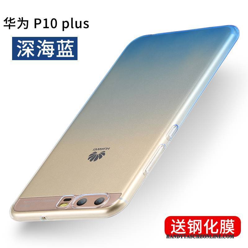 Hülle Huawei P10 Plus Silikon Persönlichkeit Handyhüllen, Case Huawei P10 Plus Kreativ Blau Trend