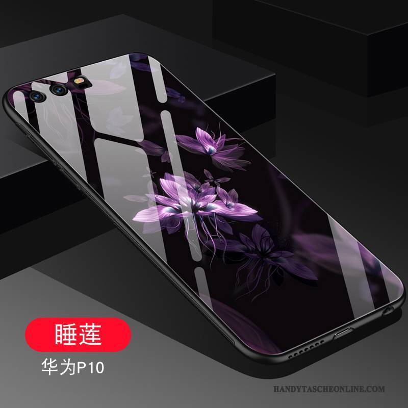 Hülle Huawei P10 Schutz Handyhüllen Blau, Case Huawei P10 Kreativ Anti-sturz Glas