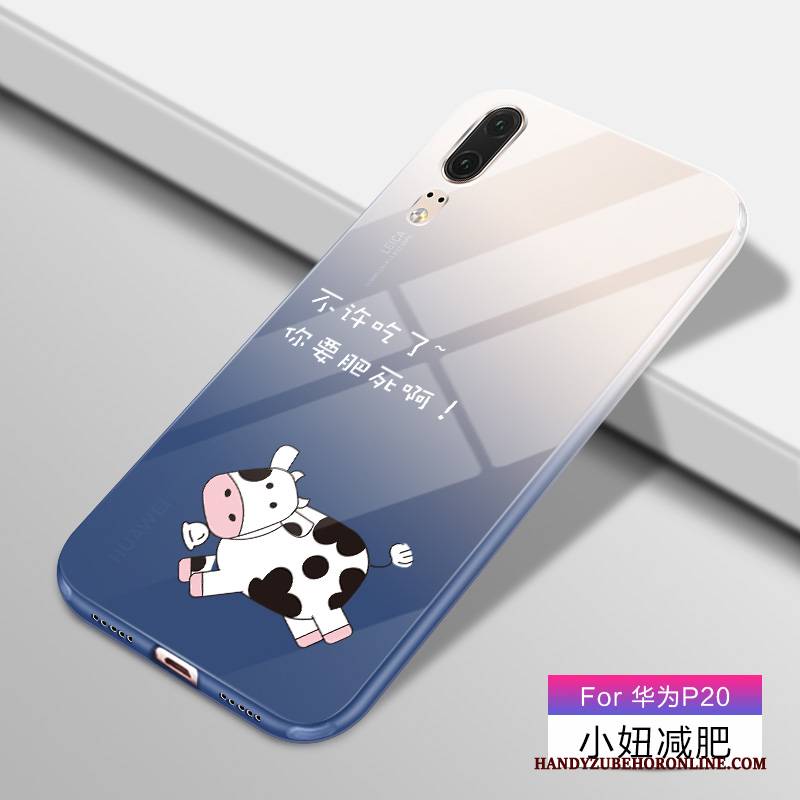 Hülle Huawei P20 Karikatur Farbverlauf Trend, Case Huawei P20 Silikon Handyhüllen Anti-sturz