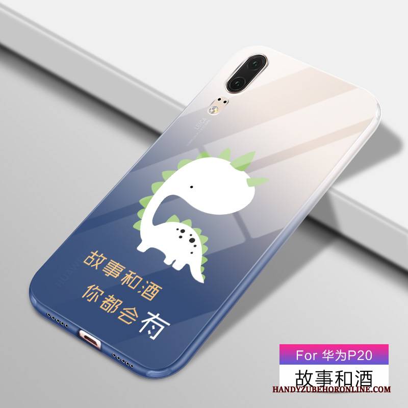 Hülle Huawei P20 Karikatur Farbverlauf Trend, Case Huawei P20 Silikon Handyhüllen Anti-sturz