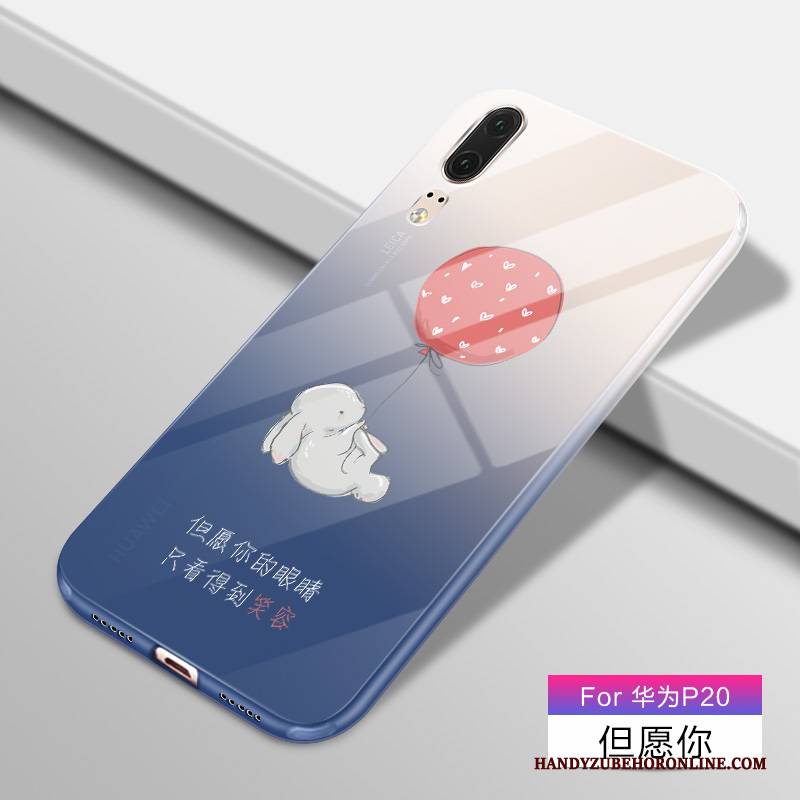 Hülle Huawei P20 Karikatur Farbverlauf Trend, Case Huawei P20 Silikon Handyhüllen Anti-sturz