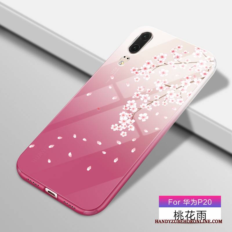 Hülle Huawei P20 Karikatur Farbverlauf Trend, Case Huawei P20 Silikon Handyhüllen Anti-sturz