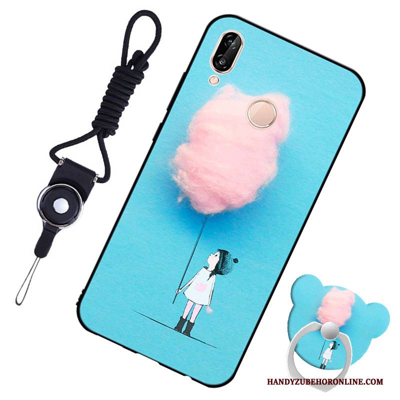 Hülle Huawei P20 Lite Silikon Blau, Case Huawei P20 Lite Schutz