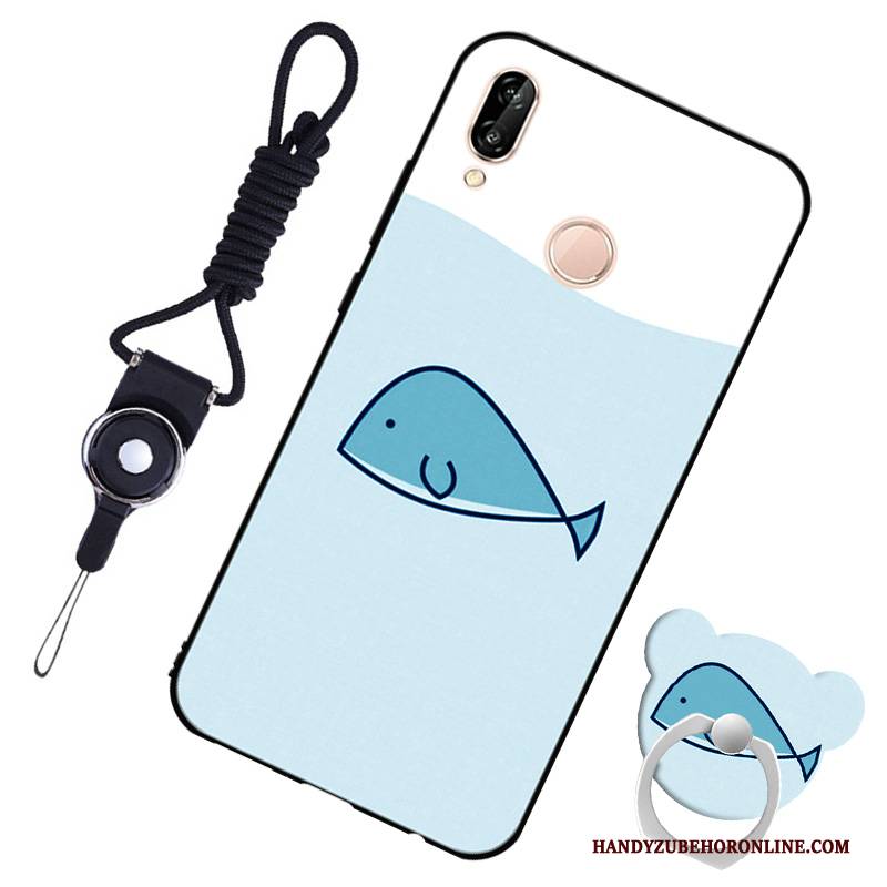 Hülle Huawei P20 Lite Silikon Blau, Case Huawei P20 Lite Schutz