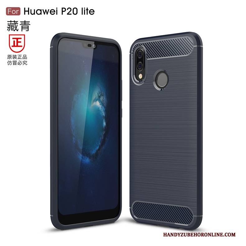 Hülle Huawei P20 Lite Weiche Muster Seide, Case Huawei P20 Lite Silikon Handyhüllen Faser