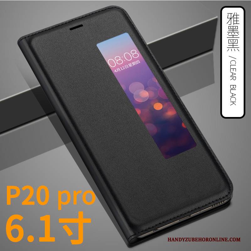 Hülle Huawei P20 Pro Taschen Gold Handyhüllen, Case Huawei P20 Pro Folio Anti-sturz