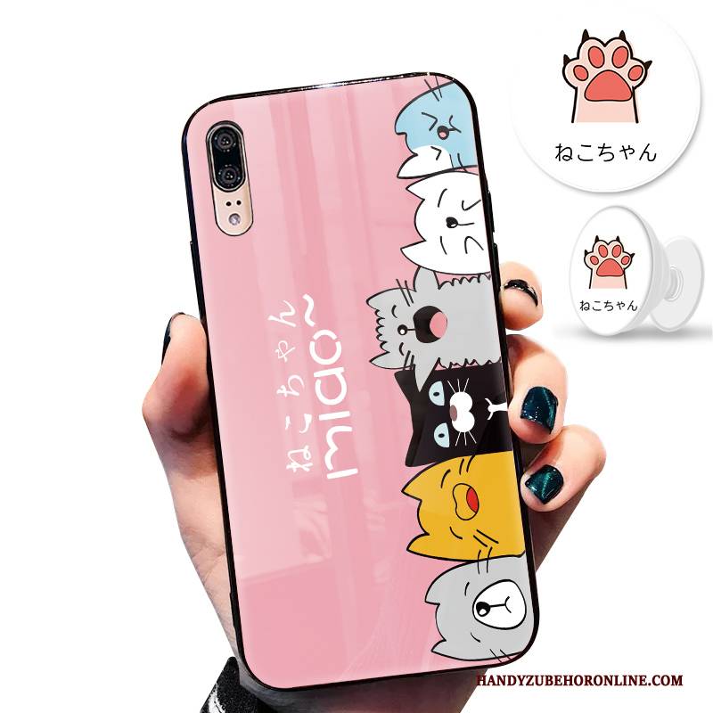 Hülle Huawei P20 Schutz Nette Persönlichkeit, Case Huawei P20 Kreativ Handyhüllen Rot