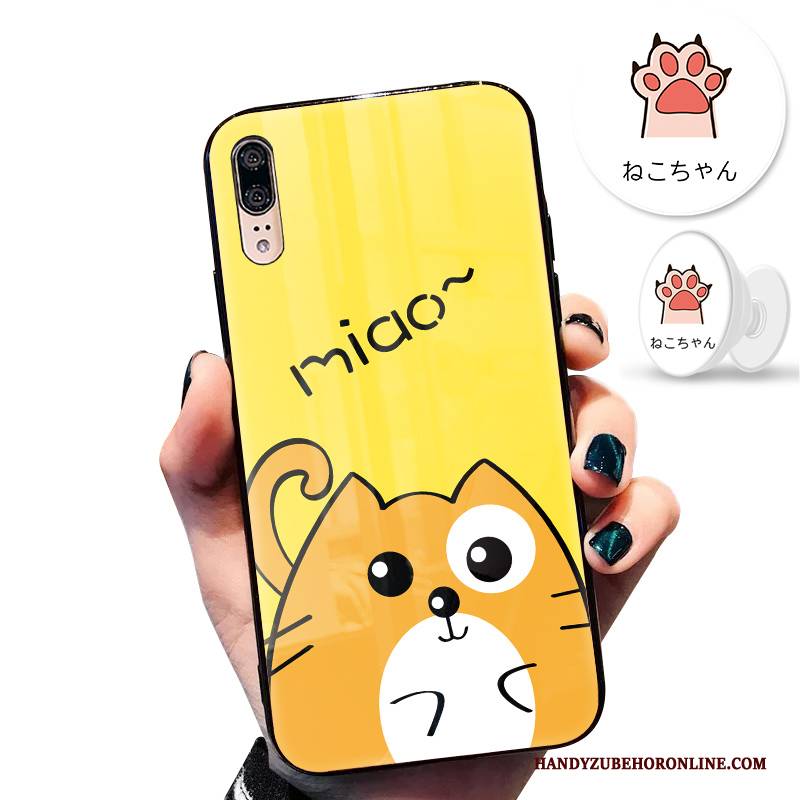 Hülle Huawei P20 Schutz Nette Persönlichkeit, Case Huawei P20 Kreativ Handyhüllen Rot