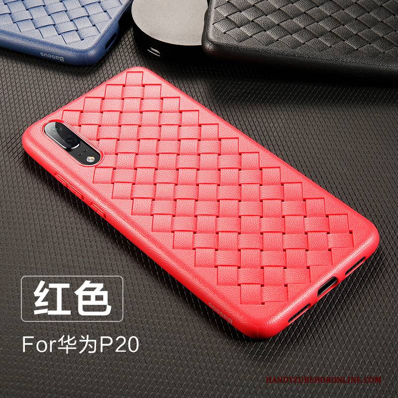 Hülle Huawei P20 Silikon Liebhaber Anti-sturz, Case Huawei P20 Kreativ Rot Handyhüllen