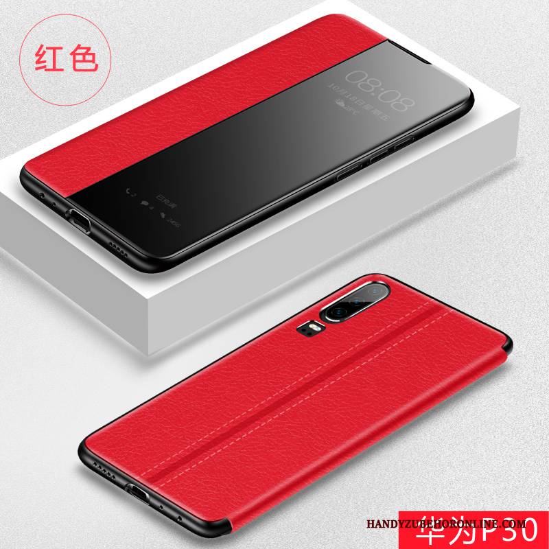 Hülle Huawei P30 Folio Anti-sturz Handyhüllen, Case Huawei P30 Lederhülle