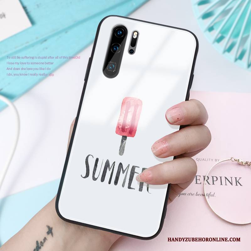Hülle Huawei P30 Pro Kreativ Hängende Verzierungen Glas, Case Huawei P30 Pro Persönlichkeit Handyhüllen