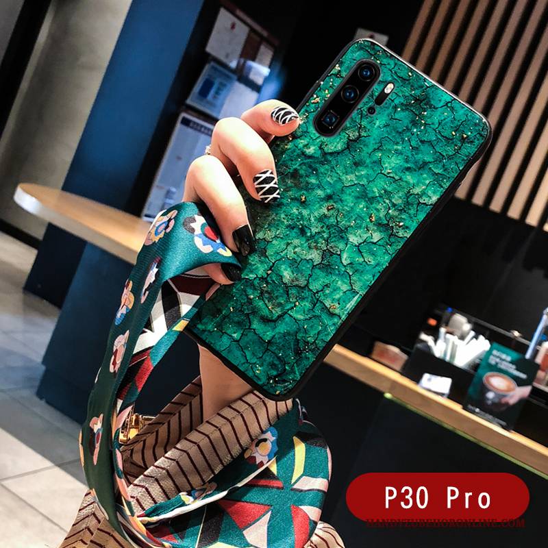 Hülle Huawei P30 Pro Silikon Handyhüllen Muster, Case Huawei P30 Pro Weiche Seide Lila