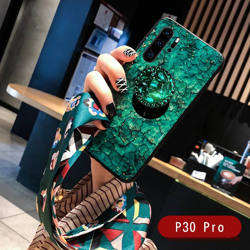 Hülle Huawei P30 Pro Silikon Handyhüllen Muster, Case Huawei P30 Pro Weiche Seide Lila