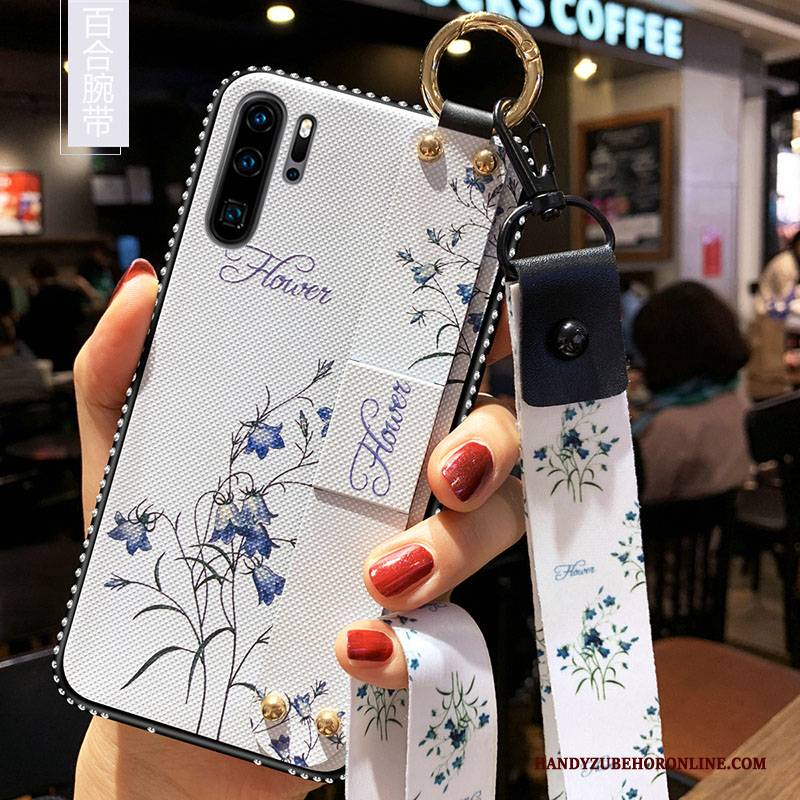 Hülle Huawei P30 Pro Silikon Kunst Handyhüllen, Case Huawei P30 Pro Weiche Trend Blumen