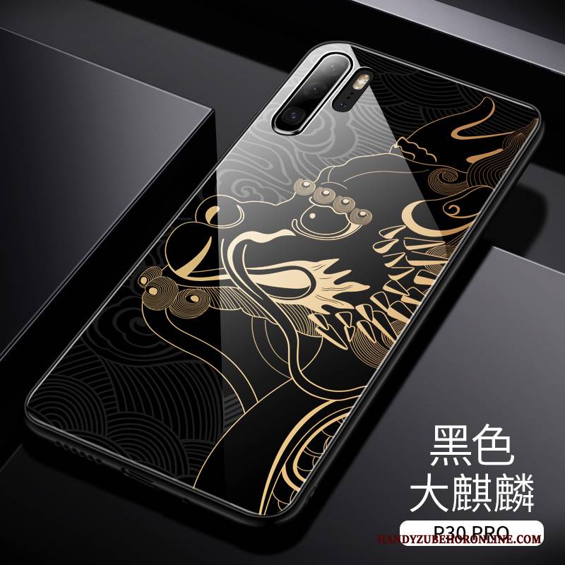 Hülle Huawei P30 Pro Taschen Handyhüllen Anti-sturz, Case Huawei P30 Pro Luxus Grün High-end