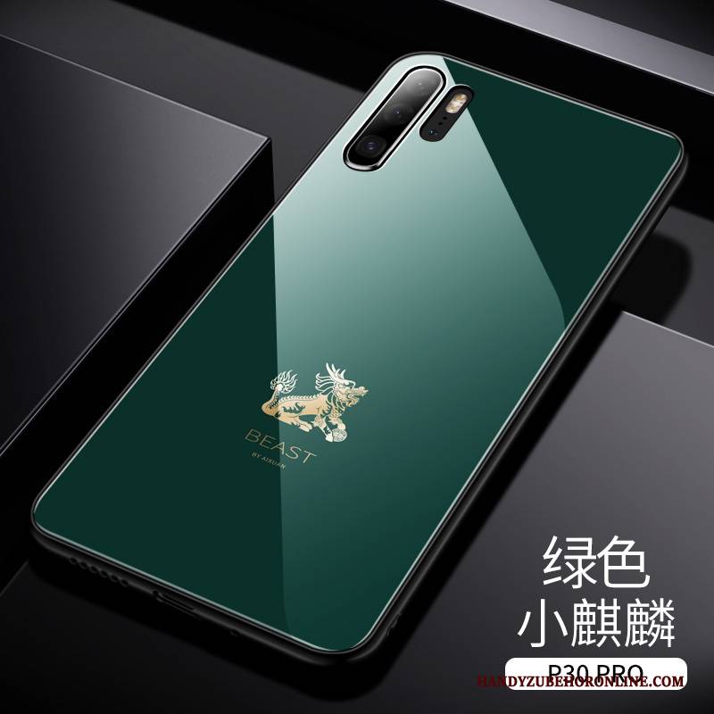 Hülle Huawei P30 Pro Taschen Handyhüllen Anti-sturz, Case Huawei P30 Pro Luxus Grün High-end