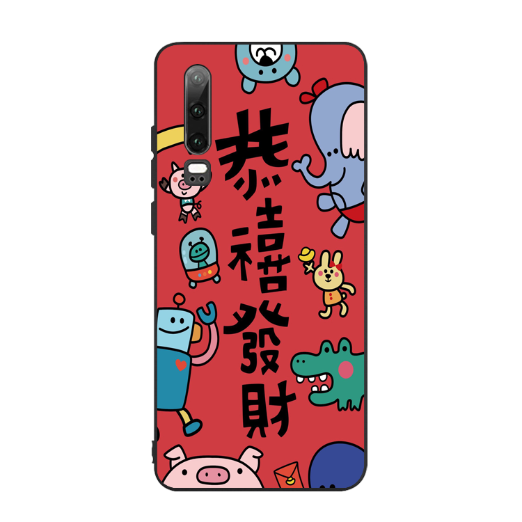 Hülle Huawei P30 Silikon Nette Rot, Case Huawei P30 Taschen Festlich Handyhüllen