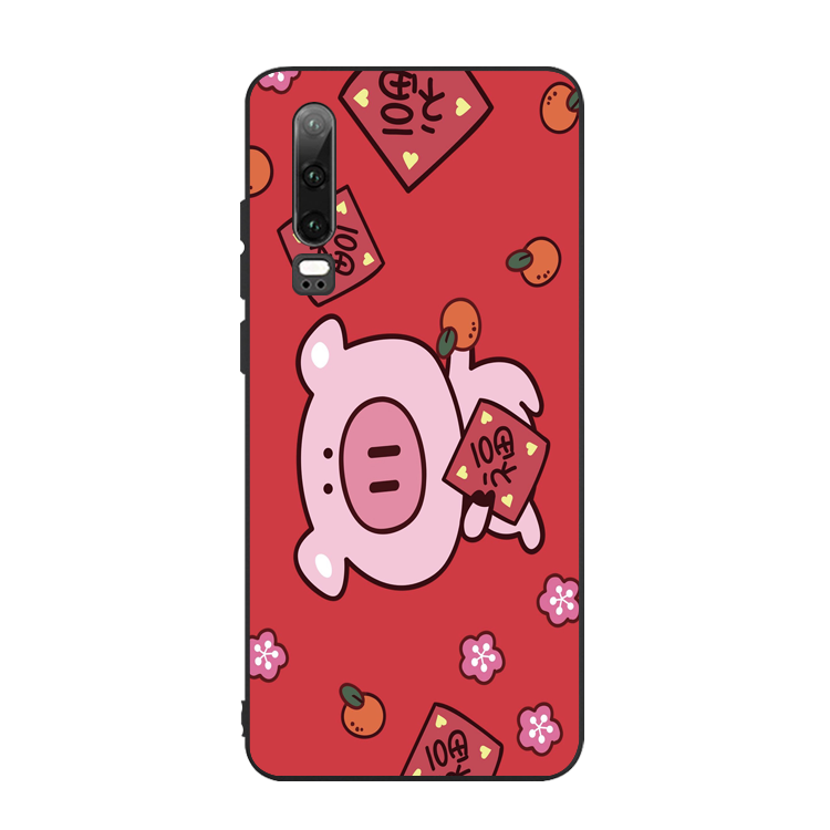 Hülle Huawei P30 Silikon Nette Rot, Case Huawei P30 Taschen Festlich Handyhüllen