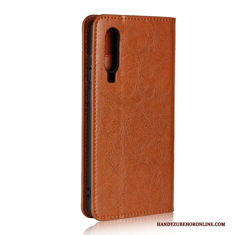 Hülle Huawei P30 Taschen Anti-sturz Handyhüllen, Case Huawei P30 Leder Trendmarke Schlank