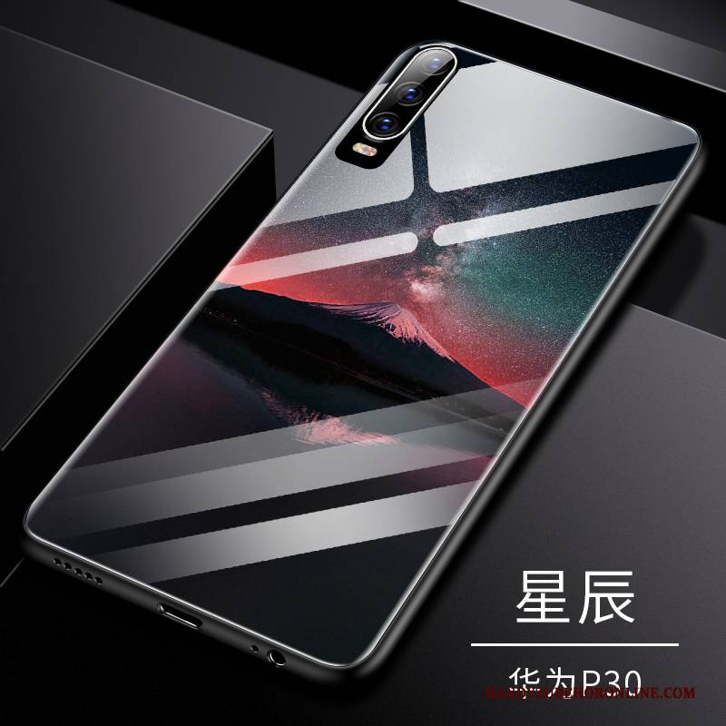 Hülle Huawei P30 Weiche High-end Handyhüllen, Case Huawei P30 Silikon Glas Liebhaber
