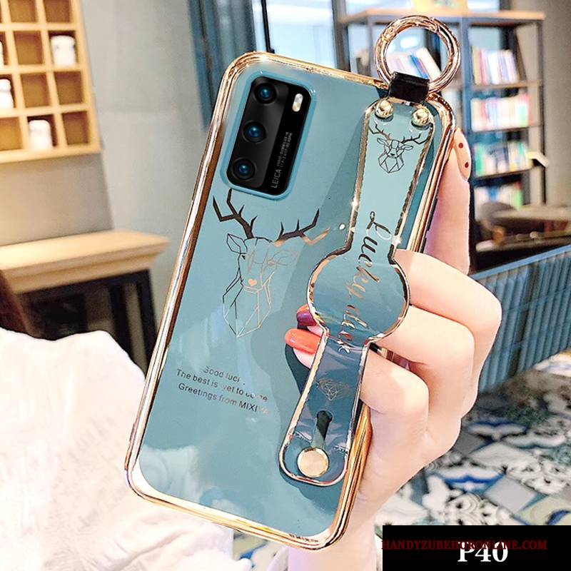 Hülle Huawei P40 Karikatur Anti-sturz Netto Rot, Case Huawei P40 Schutz Peau De Daim Handyhüllen