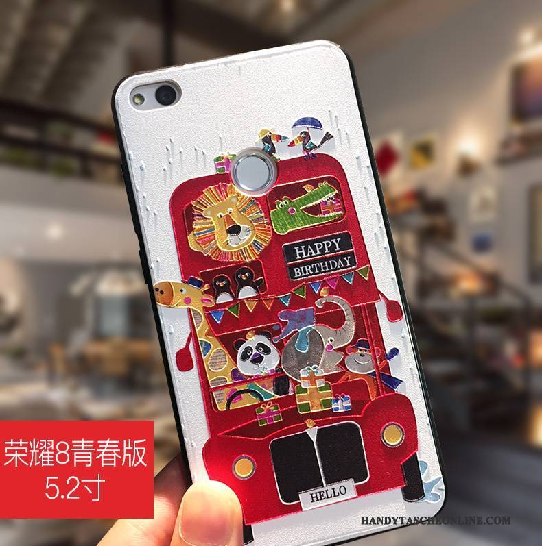 Hülle Huawei P8 Lite 2017 Schutz Blau Persönlichkeit, Case Huawei P8 Lite 2017 Karikatur Handyhüllen Jugend