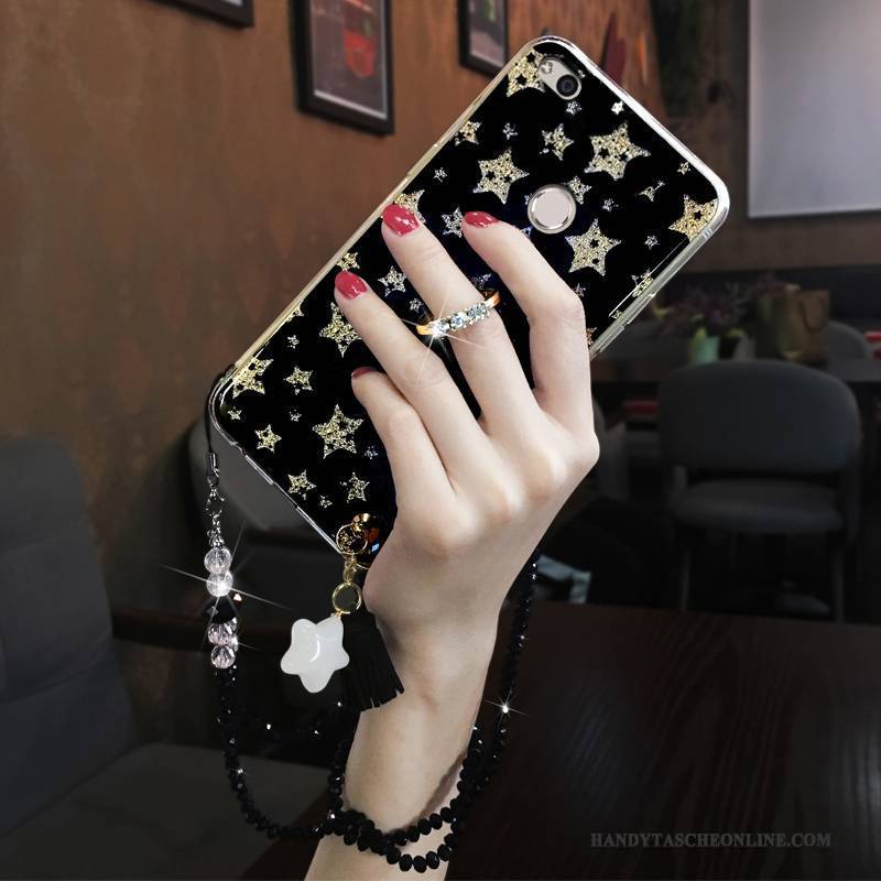 Hülle Huawei P8 Lite 2017 Silikon Handyhüllen Jugend, Case Huawei P8 Lite 2017 Persönlichkeit Schwarz