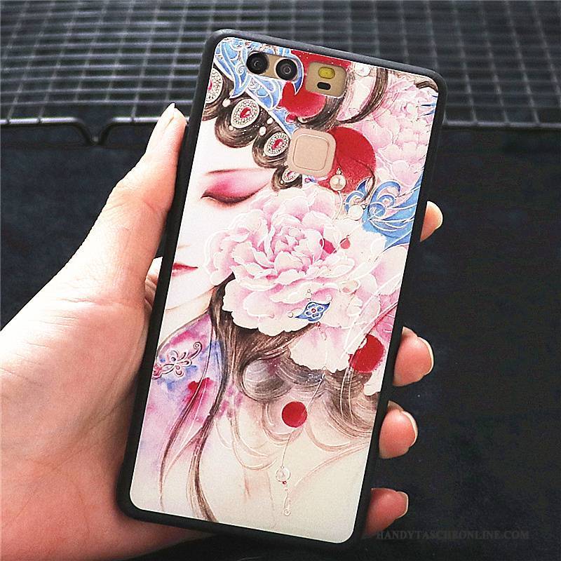 Hülle Huawei P9 Plus Farbe Handyhüllen Hua Dan, Case Huawei P9 Plus Kreativ Nubuck Anti-sturz