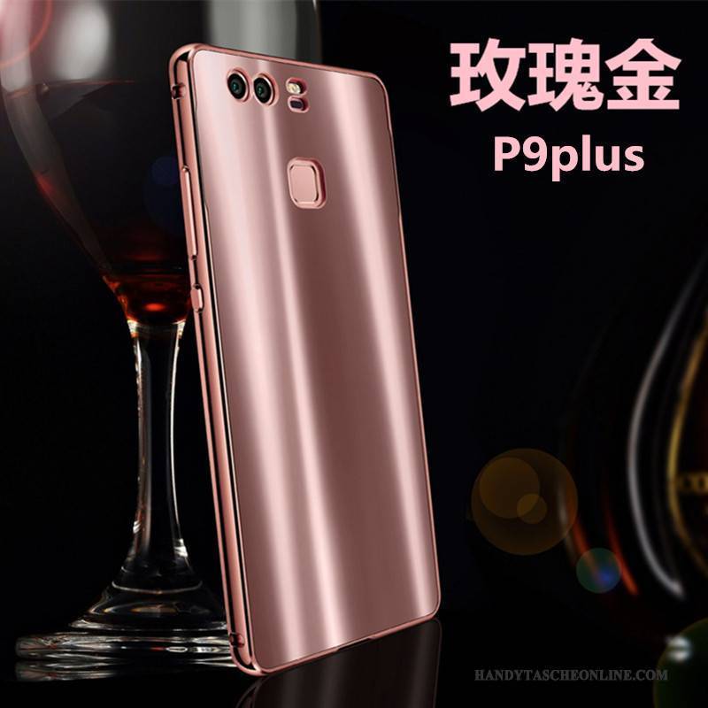 Hülle Huawei P9 Plus Metall Gold Handyhüllen, Case Huawei P9 Plus Schutz Grenze Jugend