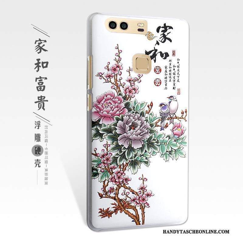 Hülle Huawei P9 Plus Prägung Handyhüllen Gelb, Case Huawei P9 Plus Schutz