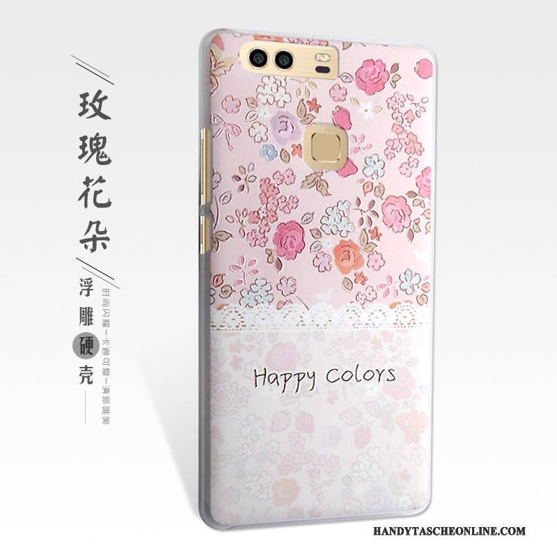 Hülle Huawei P9 Plus Prägung Handyhüllen Gelb, Case Huawei P9 Plus Schutz