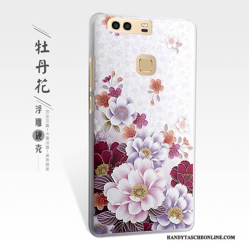 Hülle Huawei P9 Plus Prägung Handyhüllen Gelb, Case Huawei P9 Plus Schutz