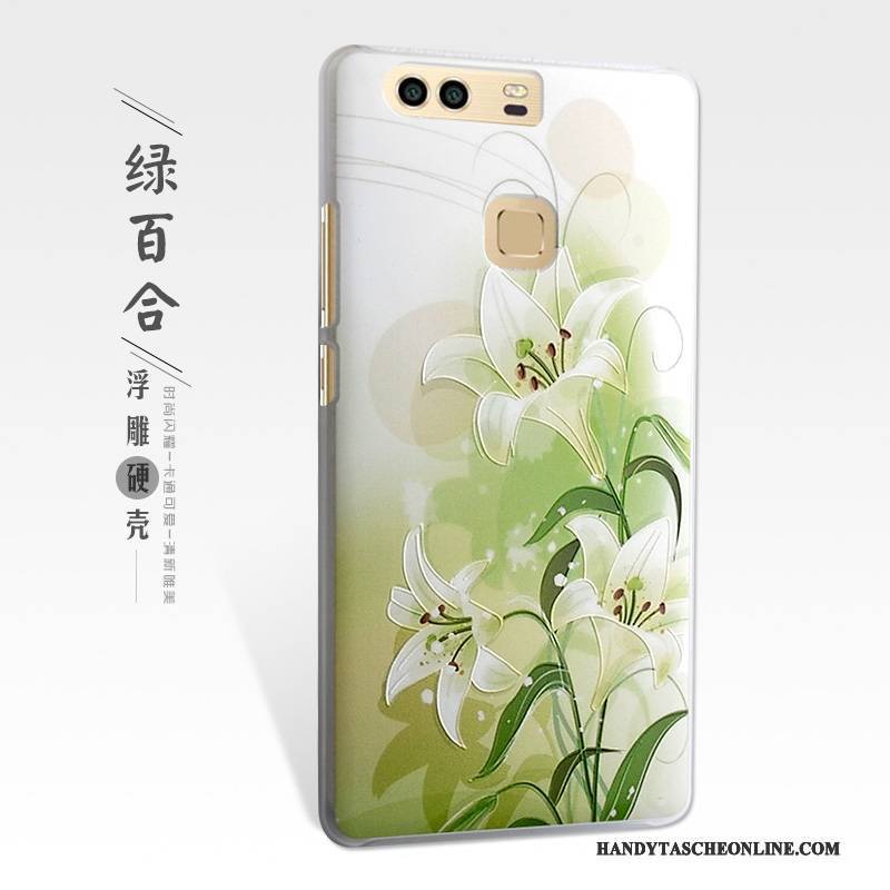 Hülle Huawei P9 Plus Prägung Handyhüllen Gelb, Case Huawei P9 Plus Schutz