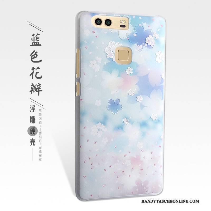 Hülle Huawei P9 Plus Prägung Handyhüllen Gelb, Case Huawei P9 Plus Schutz