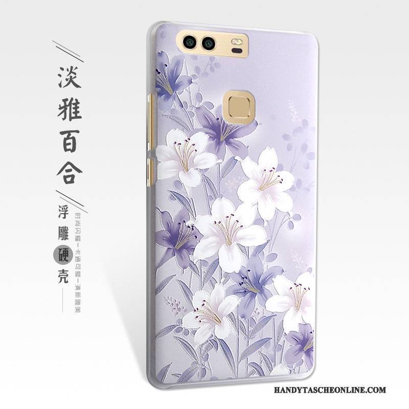 Hülle Huawei P9 Plus Prägung Handyhüllen Gelb, Case Huawei P9 Plus Schutz