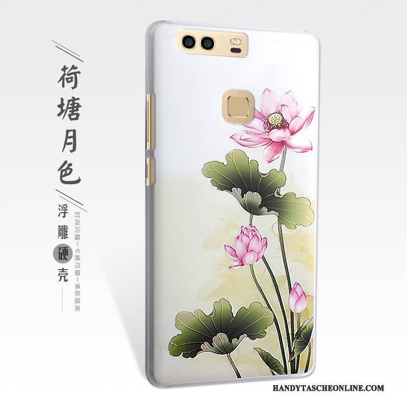 Hülle Huawei P9 Plus Prägung Handyhüllen Gelb, Case Huawei P9 Plus Schutz