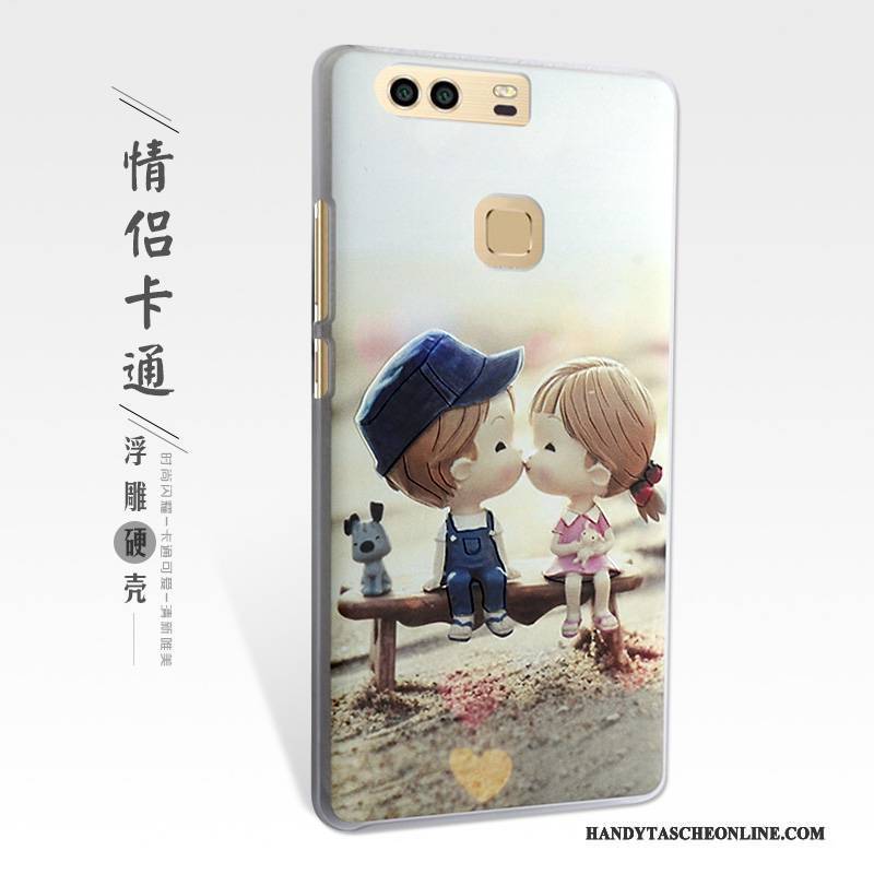 Hülle Huawei P9 Plus Prägung Handyhüllen Gelb, Case Huawei P9 Plus Schutz