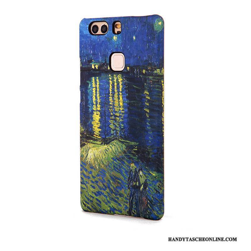 Hülle Huawei P9 Plus Prägung Pfingstrose Blumen, Case Huawei P9 Plus Schutz Nubuck Trend