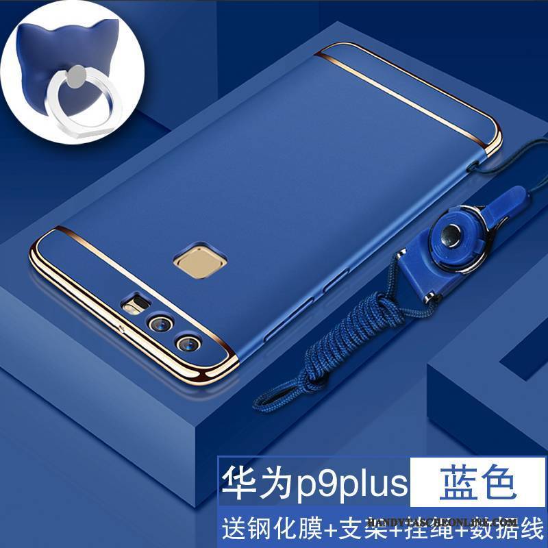 Hülle Huawei P9 Plus Taschen Handyhüllen Gold, Case Huawei P9 Plus Schutz Schwer Nubuck
