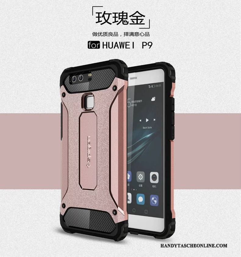 Hülle Huawei P9 Taschen Silber Ballon, Case Huawei P9 Metall Drei Verteidigungen Anti-sturz