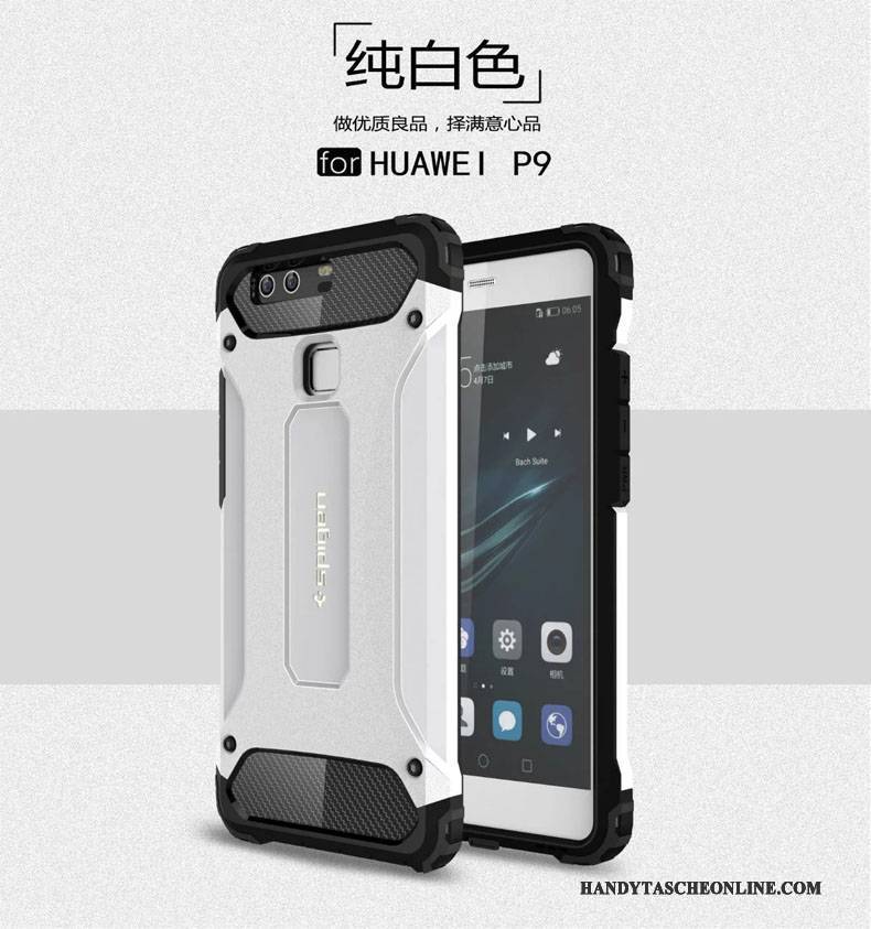 Hülle Huawei P9 Taschen Silber Ballon, Case Huawei P9 Metall Drei Verteidigungen Anti-sturz