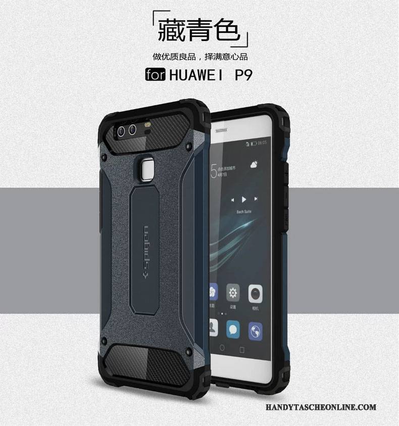 Hülle Huawei P9 Taschen Silber Ballon, Case Huawei P9 Metall Drei Verteidigungen Anti-sturz
