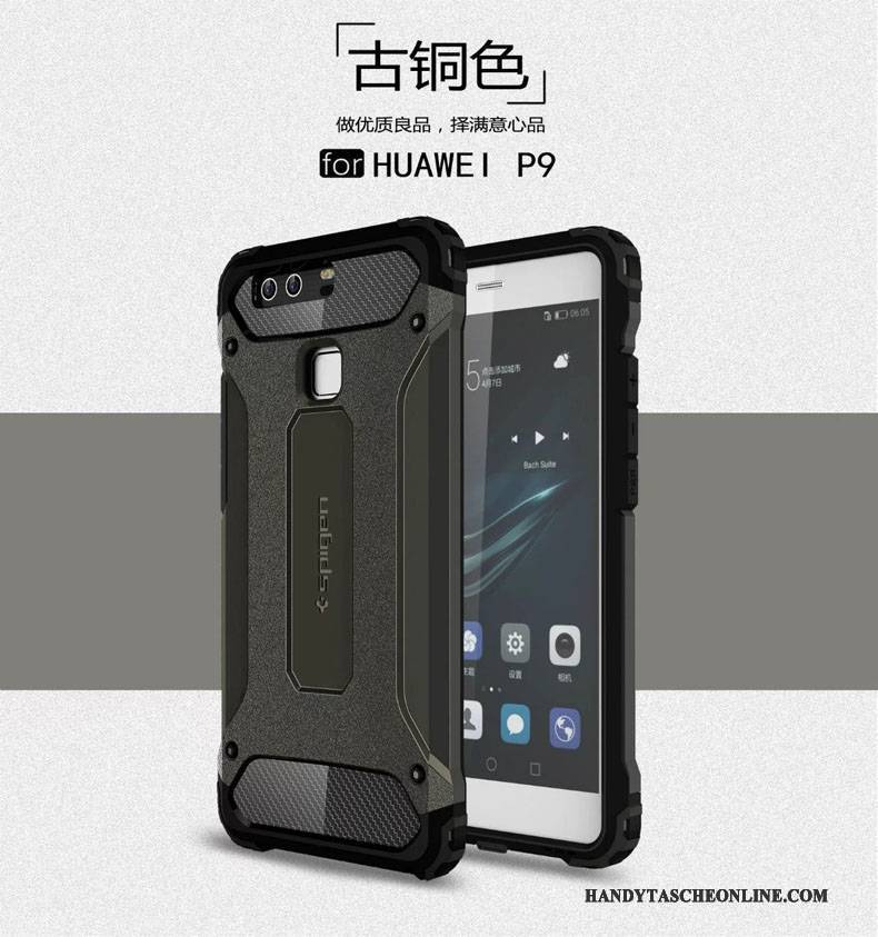 Hülle Huawei P9 Taschen Silber Ballon, Case Huawei P9 Metall Drei Verteidigungen Anti-sturz