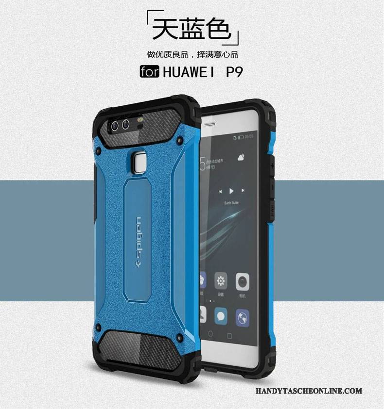 Hülle Huawei P9 Taschen Silber Ballon, Case Huawei P9 Metall Drei Verteidigungen Anti-sturz
