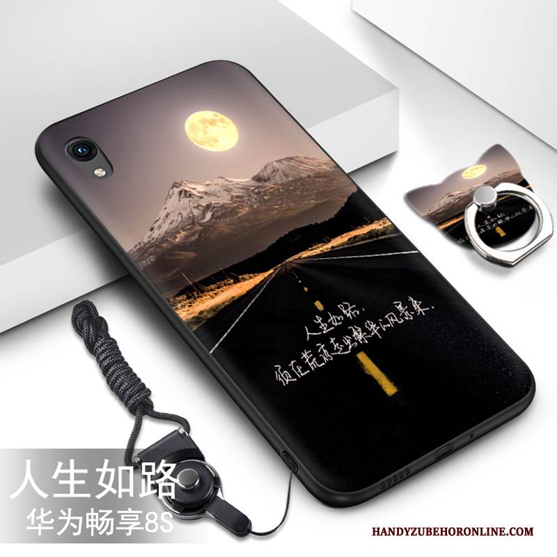 Hülle Huawei Y5 2019 Silikon Handyhüllen Anti-sturz, Case Huawei Y5 2019 Karikatur Grün