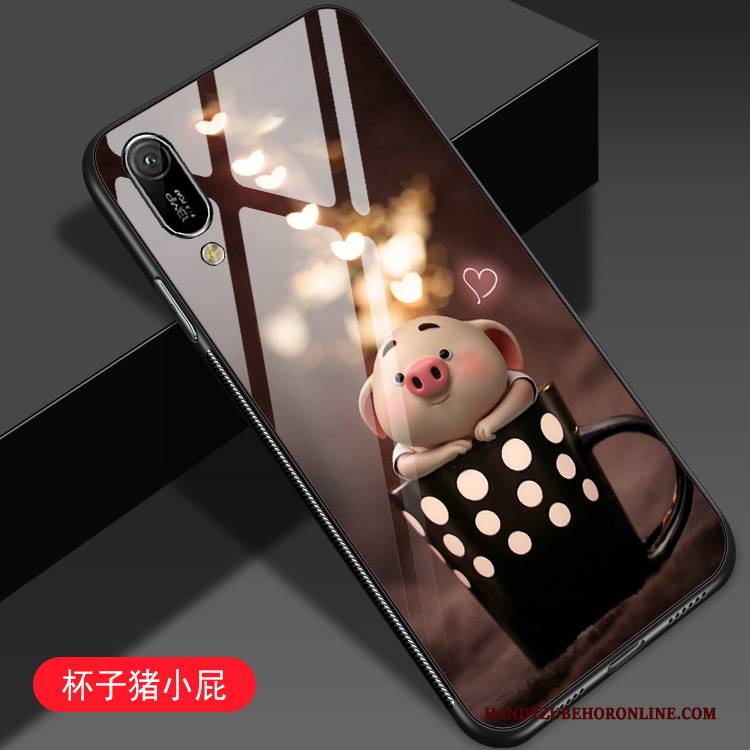 Hülle Huawei Y6 2019 Silikon Netto Rot Nette, Case Huawei Y6 2019 Taschen Spiegel Glas
