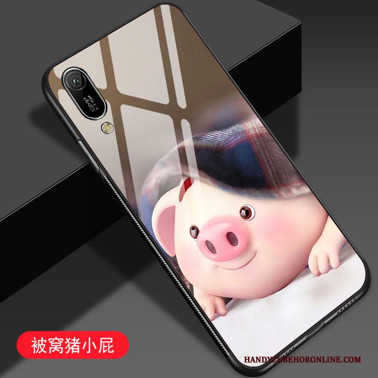 Hülle Huawei Y6 2019 Silikon Netto Rot Nette, Case Huawei Y6 2019 Taschen Spiegel Glas