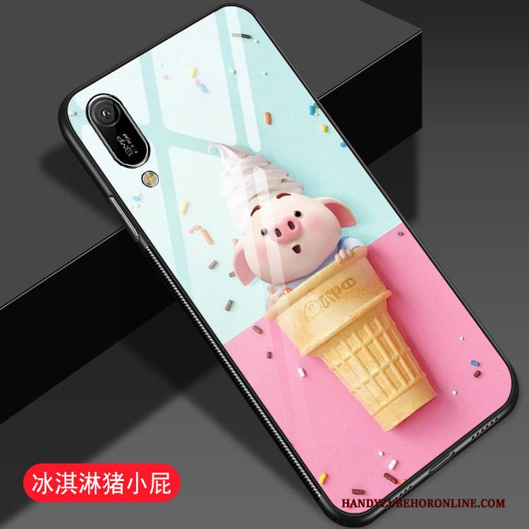 Hülle Huawei Y6 2019 Silikon Netto Rot Nette, Case Huawei Y6 2019 Taschen Spiegel Glas