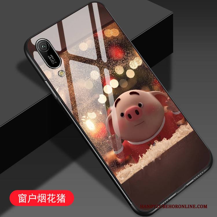 Hülle Huawei Y6 2019 Silikon Netto Rot Nette, Case Huawei Y6 2019 Taschen Spiegel Glas